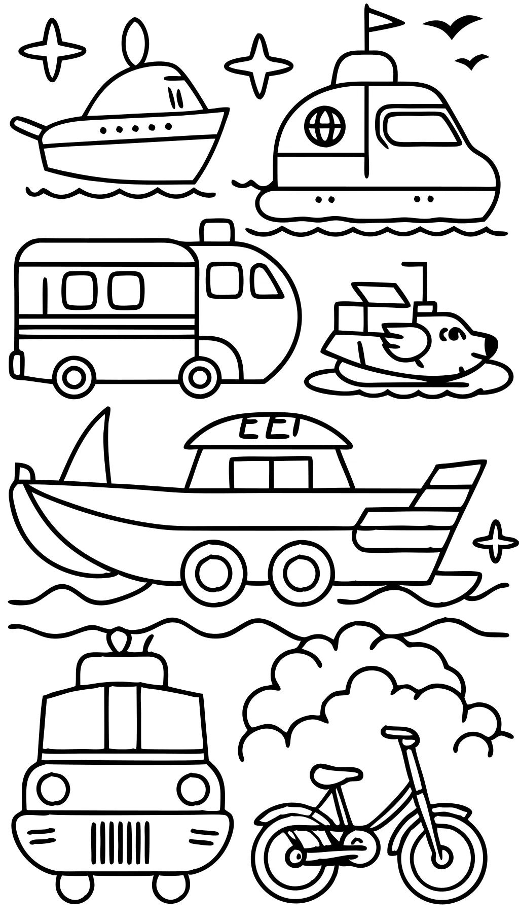 coloriages de transport